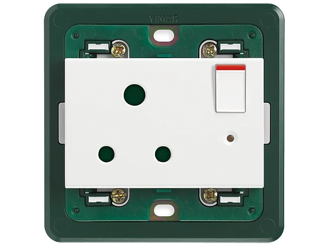 VIMAR Vimar 14215 Presa 2P+T 5A inglese interr. bianco