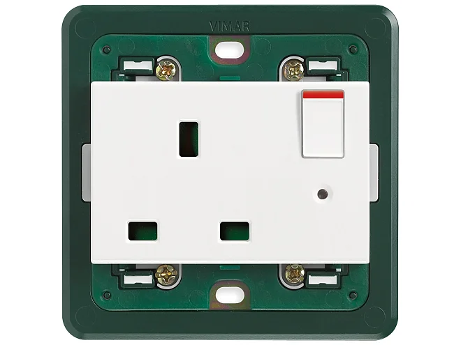 VIMAR Vimar 14221 Presa 2P+T 13A inglese interr. bianco
