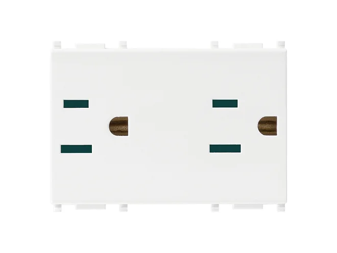 VIMAR Vimar 14243 Due prese SICURY 2P+T15A USA+SASO bianco