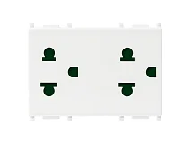 VIMAR Vimar 14249 Due prese SICURY 2P+T 16A USA+EU bianco