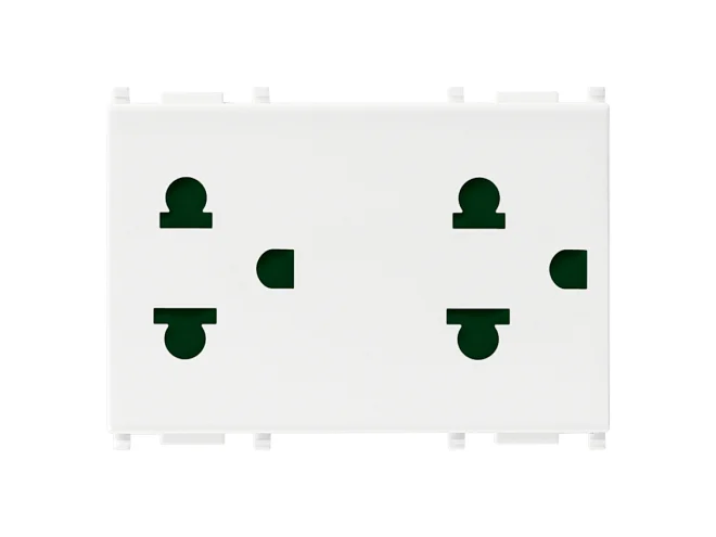 VIMAR Vimar 14249 Due prese SICURY 2P+T 16A USA+EU bianco