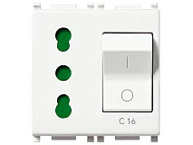 VIMAR Vimar 14273 Presa 2P+T 16A P17/11 intb+MT C16 bianco