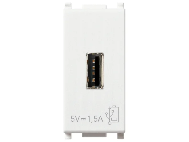VIMAR Vimar 14292 Unità alimentazione USB 5V1,5A 1M bianco