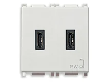 VIMAR Vimar 14295.CC Alimentatore USB C+C 15W 3A 5V 2M bianco