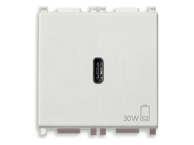 VIMAR Vimar 14298 Alimentatore USB C 30W PD bianco