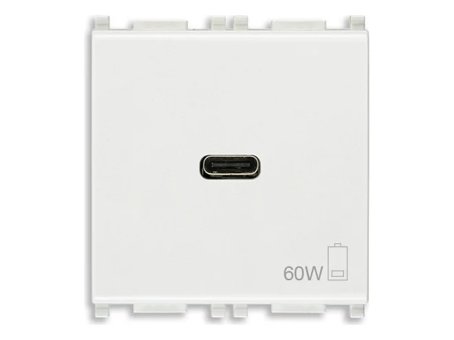 VIMAR Vimar 14298.60 Alimentatore USB C 60W PD bianco