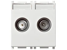 VIMAR Vimar 14302.10 Presa TV-RD-SAT passante 2 uscite bianco