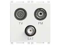 VIMAR Vimar 14303 Presa TV-FM-SAT diretta 3 uscite bianco