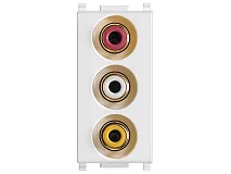 VIMAR Vimar 14335 Presa con 3 connettori RCA bianco