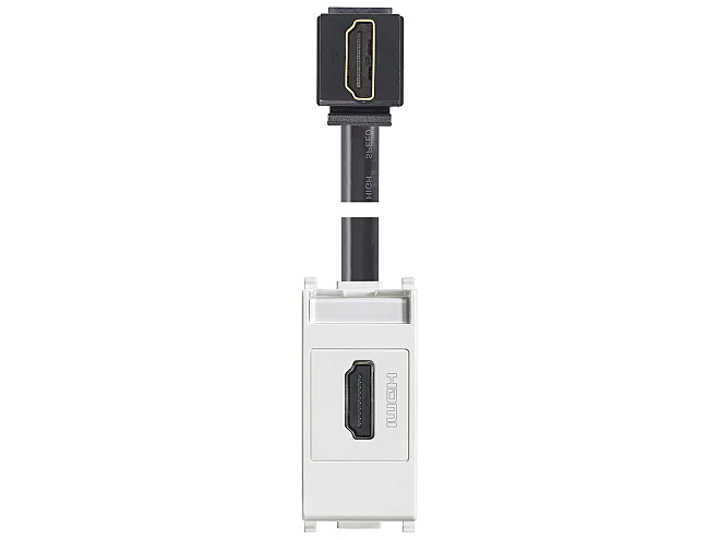 VIMAR Vimar 14346.H Presa HDMI 2.1b con cavo a 90° bianco