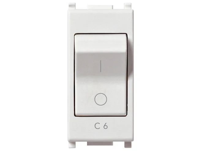 VIMAR Vimar 14405.06 Interruttore MT 1P+N C6 120-230V bianco