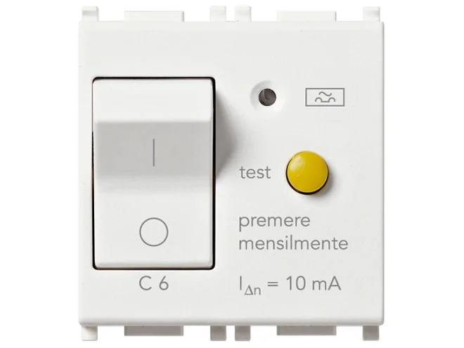 VIMAR Vimar 14411.06 Interruttore MTDiff. 1P+N C6 10mA bianco