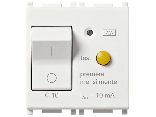 VIMAR Vimar 14411.10 Interruttore MTDiff.1P+N C10 10mA bianco