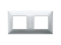 VIMAR Vimar 14643.20 Placca 4M (2+2) int71 argento opaco