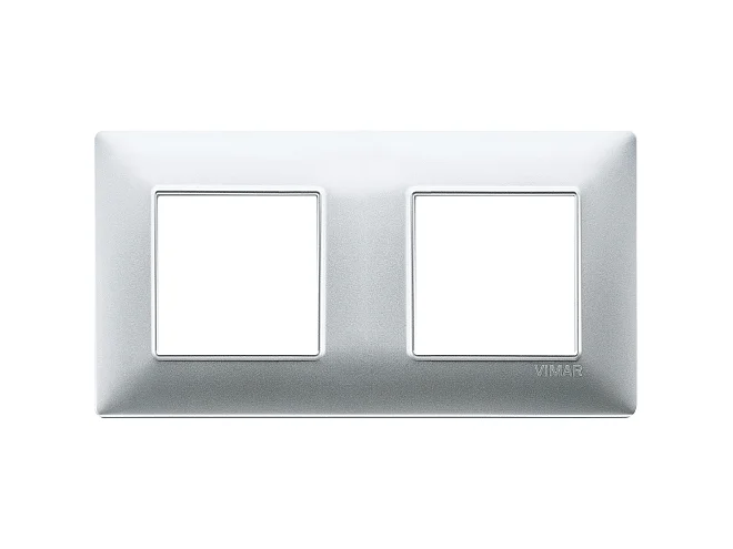 VIMAR Vimar 14643.20 Placca 4M (2+2) int71 argento opaco