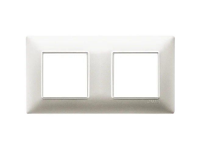 VIMAR Vimar 14643.21 Placca 4M (2+2) int71 nichel opaco