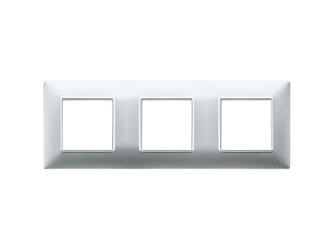 VIMAR Vimar 14644.20 Placca 6M (2+2+2) int71 argento opaco