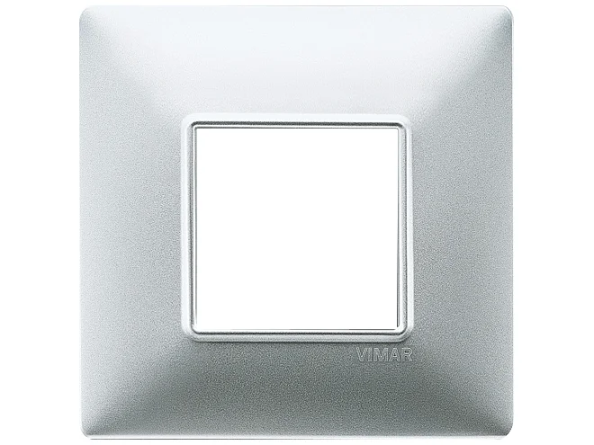 VIMAR Vimar 14647.20 Placca 2M BS argento opaco