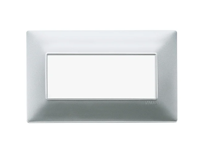 VIMAR Vimar 14649.20 Placca 5M BS argento opaco