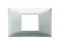 VIMAR Vimar 14652.20 Placca 2M centrali argento opaco