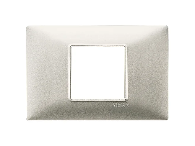 VIMAR Vimar 14652.21 Placca 2M centrali nichel opaco