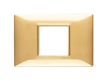 VIMAR Vimar 14652.24 Placca 2M centrali oro lucido
