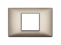 VIMAR Vimar 14652.74 Placca 2M centrali nichel perlato
