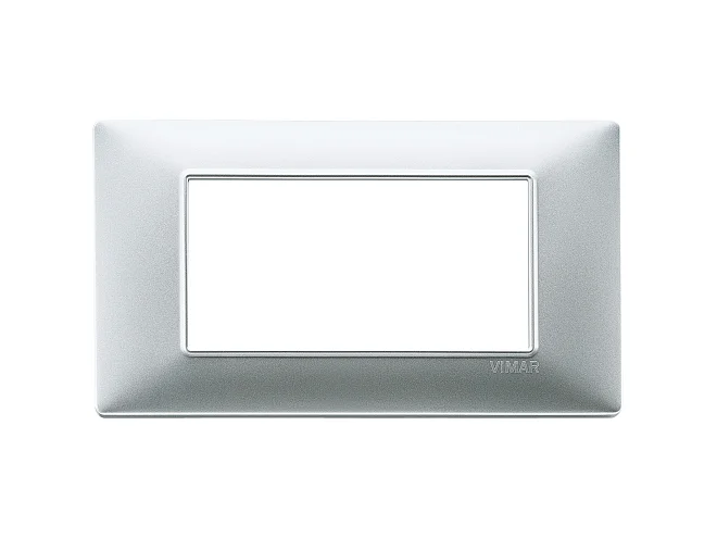VIMAR Vimar 14654.20 Placca 4M argento opaco