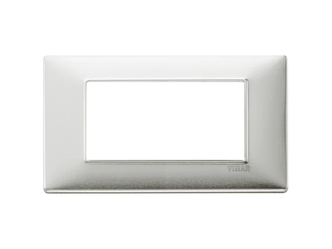 VIMAR Vimar 14654.81 Placca 4M alluminio spazzolato