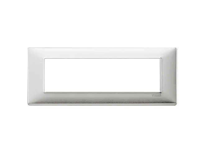 VIMAR Vimar 14657.81 Placca 7M alluminio spazzolato
