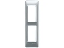VIMAR Vimar 14667.20 Placca 2M pannelli argento opaco