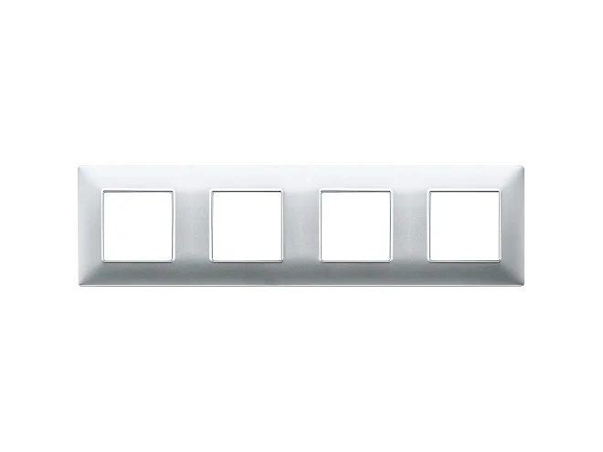 VIMAR Vimar 14669.20 Placca 8M (2+2+2+2) int71 argento opaco