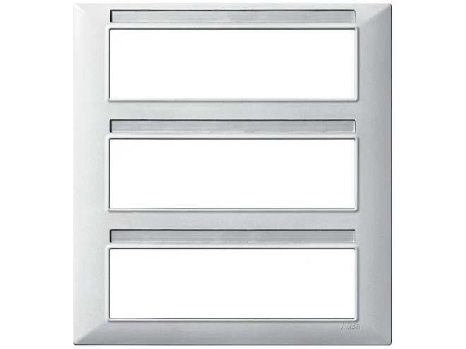 VIMAR Vimar 14691.20 Placca 21M argento opaco