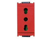 VIMAR Vimar 16203.R Presa 2P+T 16A P17/11 rosso