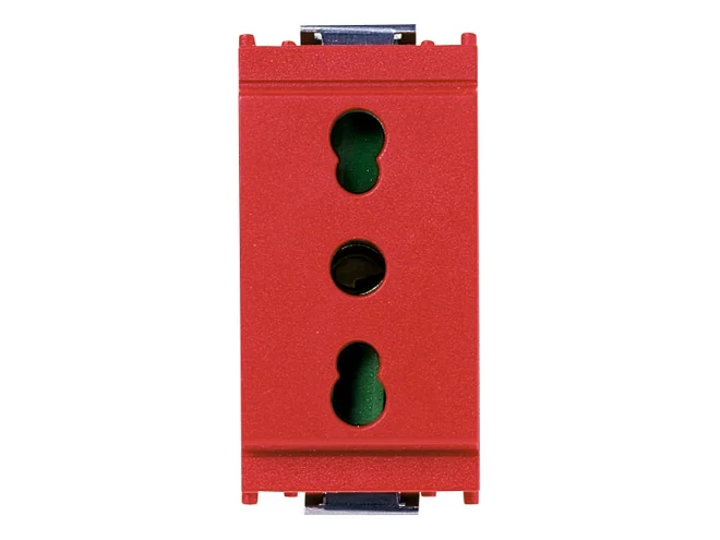 VIMAR Vimar 16203.R Presa 2P+T 16A P17/11 rosso