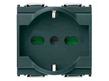 VIMAR Vimar 16211 Presa 2P+T 16A universale grigio