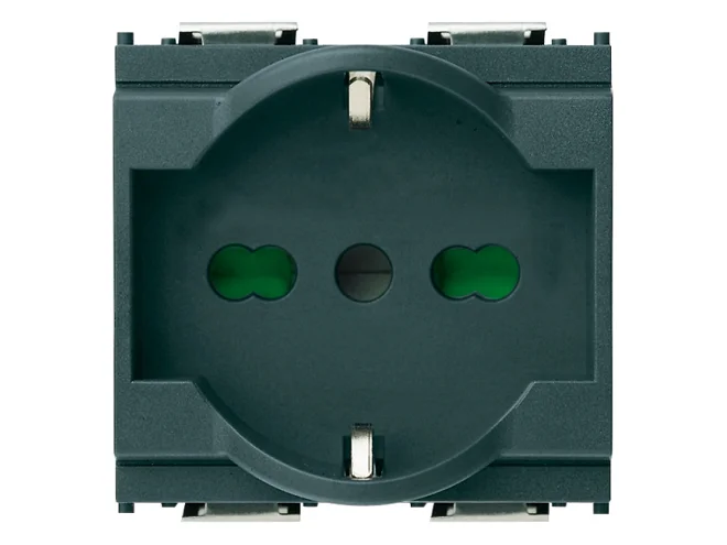 VIMAR Vimar 16211 Presa 2P+T 16A universale grigio