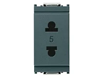 VIMAR Vimar 16233 Presa 2P 15A USA+EU ø4,8mm grigio
