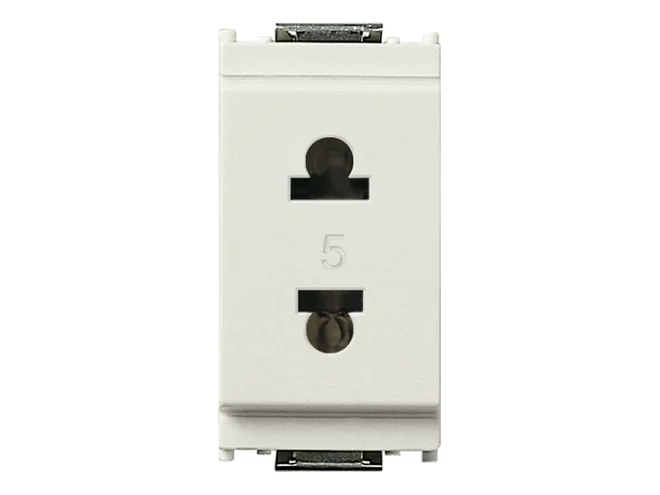 VIMAR Vimar 16233.B Presa 2P 15A USA+EU ø4,8mm bianco