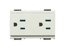 VIMAR Vimar 16243.B Due prese SICURY 2P+T15A USA+SASO bianco
