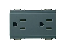 VIMAR Vimar 16246 Due prese 2P+T 15A USA+SASO grigio