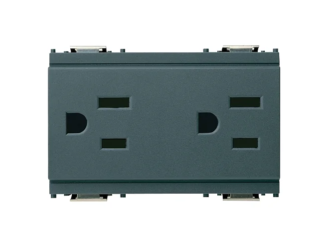 VIMAR Vimar 16246 Due prese 2P+T 15A USA+SASO grigio