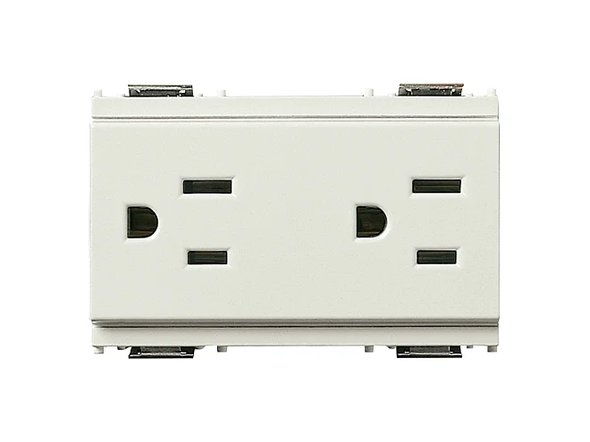 VIMAR Vimar 16246.B Due prese 2P+T 15A USA+SASO bianco