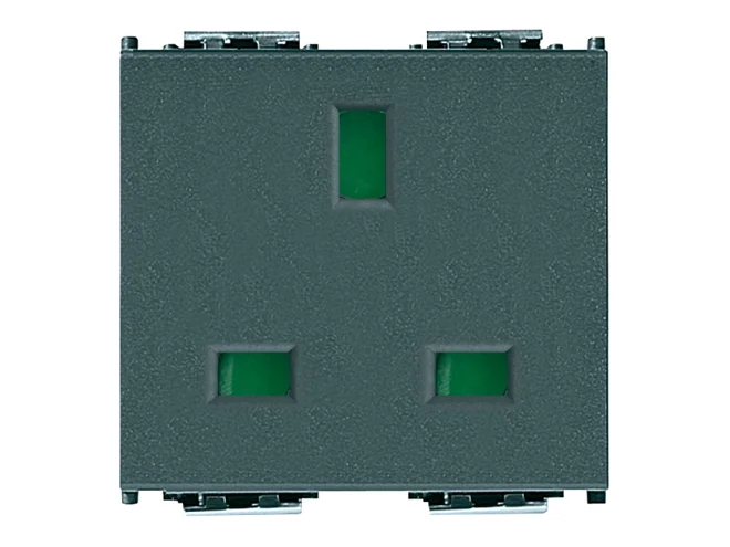 VIMAR Vimar 16260 Presa SICURY 2P+T 13A inglese grigio