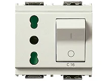 VIMAR Vimar 16273.B Presa 2P+T 16A P17/11 intb+MT C16 bianco