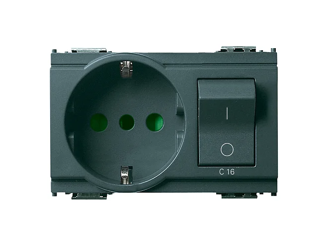 VIMAR Vimar 16276 Presa 2P+T 16A P30 intb+MT C16 grigio
