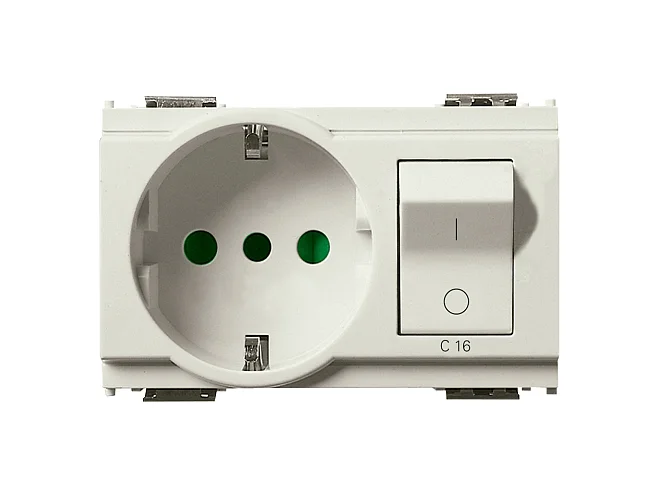 VIMAR Vimar 16276.B Presa 2P+T 16A P30 intb+MT C16 bianco