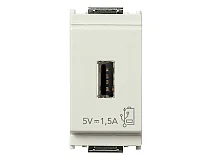 VIMAR Vimar 16292.B Unità alimentazione USB 5V1,5A 1M bianco