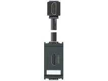 VIMAR Vimar 16334.H Presa HDMI 2.1b con cavo a 90° grigio