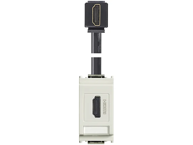 VIMAR Vimar 16334.H.B Presa HDMI 2.1b con cavo 90° bianco